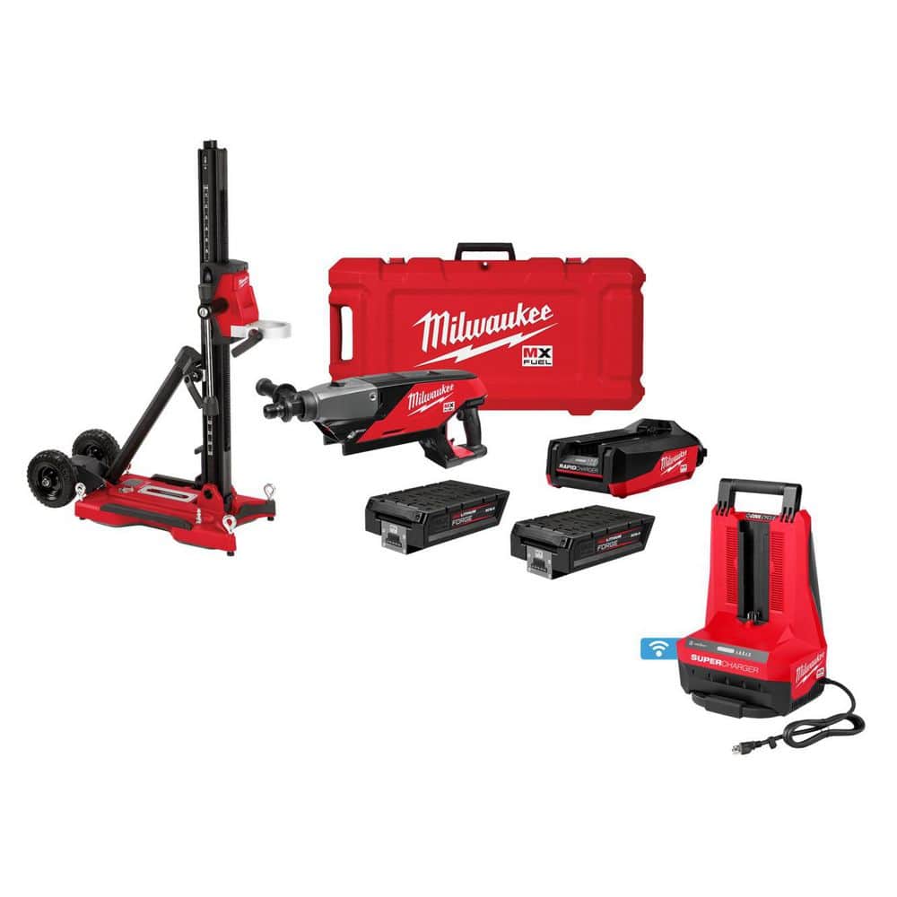 MX FUEL Lithium-Ion Cordless Handheld Core Drill Kit with Stand, 2 Batteries, Charger, & Super Charger price history on PriceWatchPro