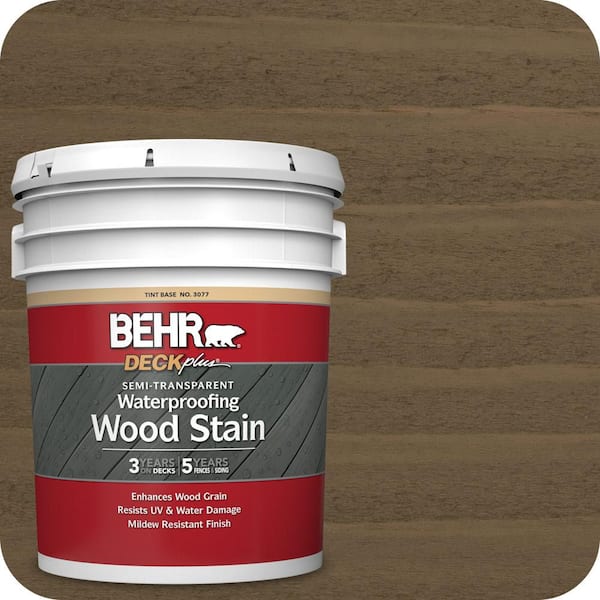 5 gal. #ST-137 Drift Gray Semi-Transparent Waterproofing Exterior Wood Stain