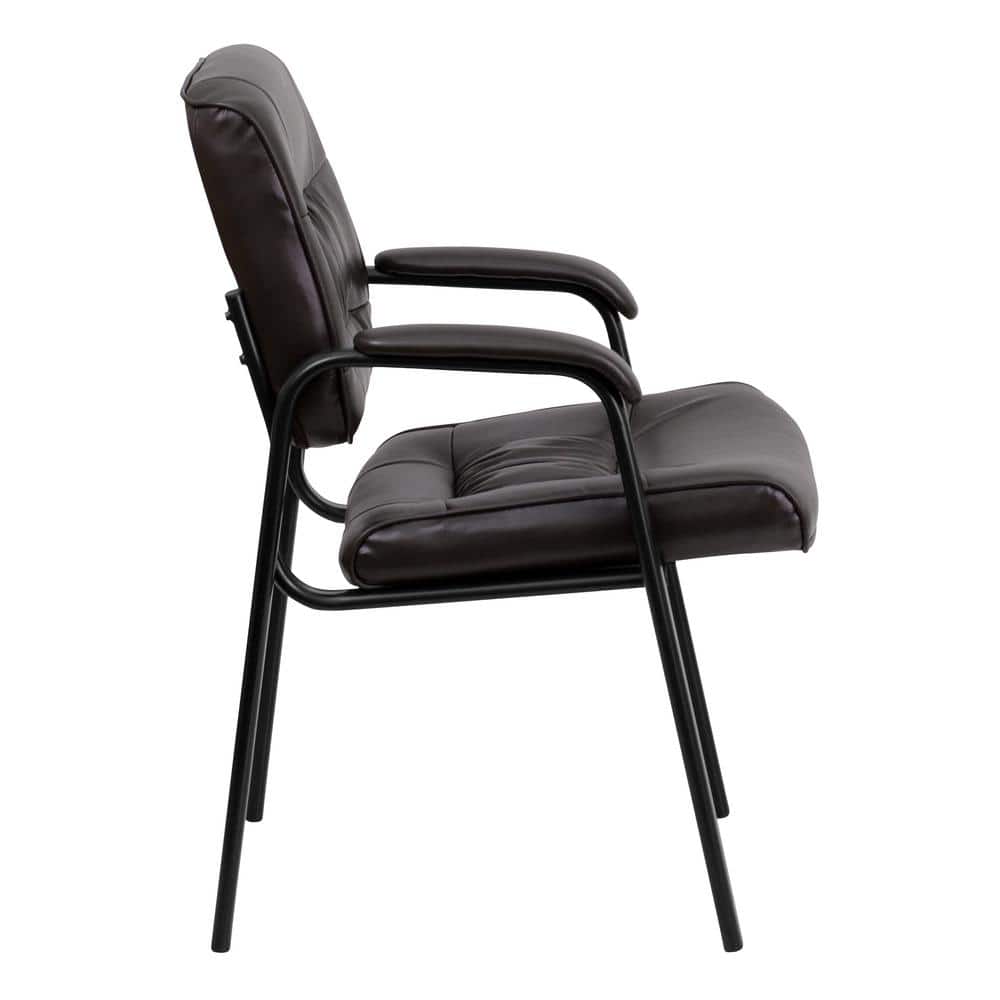 Ergonomic Brown LeatherSoft Executive Chair with Metal Frame