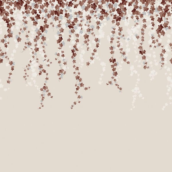19.60 in. x 0.03 in. Brown Trailing Ivy Wall Mural