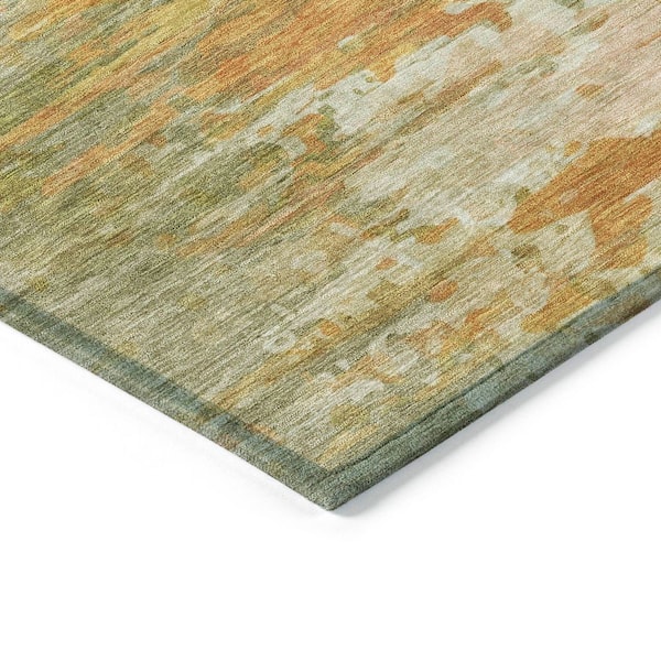 Chantille Machine Washable Indoor/Outdoor Abstract ACN2034 Aloe 8 ft. x 10 ft. Area Rug