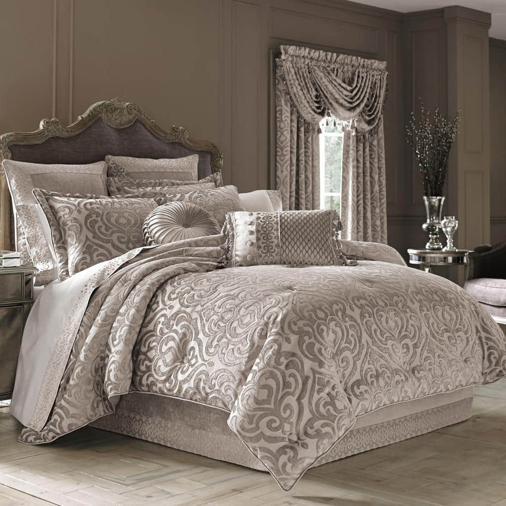 Sarah Polyester Pearl Full 4Pc. Comforter Set