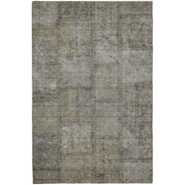 Dream Shag Premium Machine Washable Abstract ADS685 Copper 2 ft. x 7 ft. Runner Rug