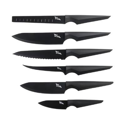 Edge of Belgravia Precision Black 6-Piece Complete Chef Knife set