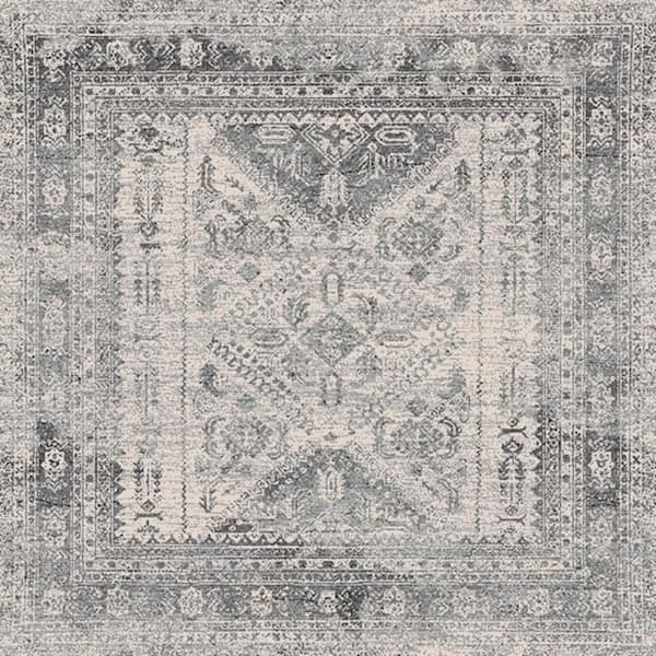 Livabliss Havana Grey 5 ft. 3 in. Square Area Rug