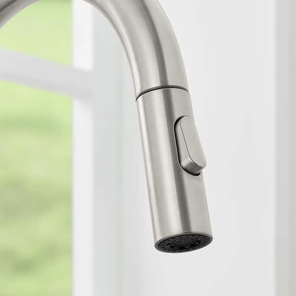 Dunveth Single-Handle Pull-Down Sprayer Kitchen Faucet in Stainless Steel