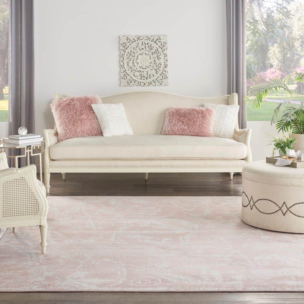 Bohemian Bliss Pink Floral 8' x 10' Synthetic Area Rug
