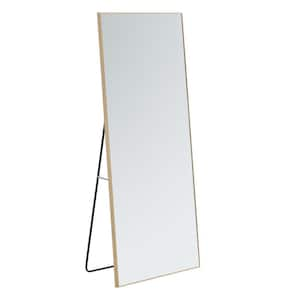 Anky Brown 31.4 in. W x 71 in. H Rectangle Wood Framed Full Length Mirror