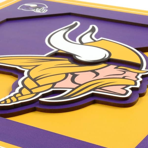 NFL Minnesota Vikings 3D Logo Series Wall Art - 12x12 2507408
