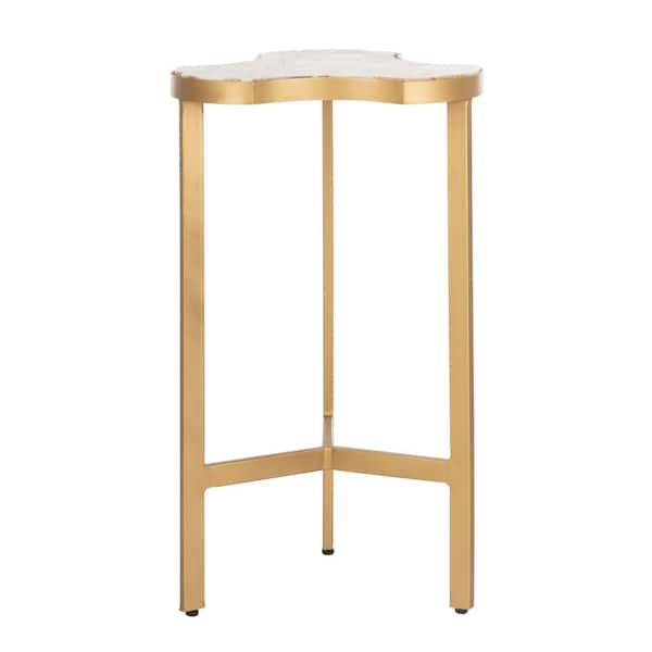 Suki White/Gold End Table