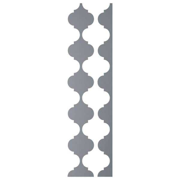 Ekena Millwork Marrakesh 0.125 in. T x 0.5 ft. W x 4 ft. L Silver Mirror Acrylic Decorative Wall Paneling 12-Pack