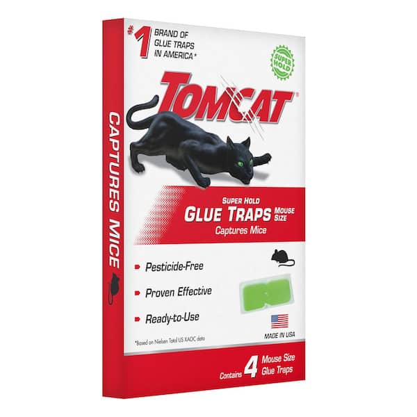 Tomcat Super Hold Glue Traps Mouse size, 4 Traps, 2-Pack