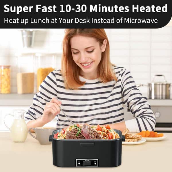 Lynzavix Electric Heated Lunch Box with 2 Pack 1.8L Containers