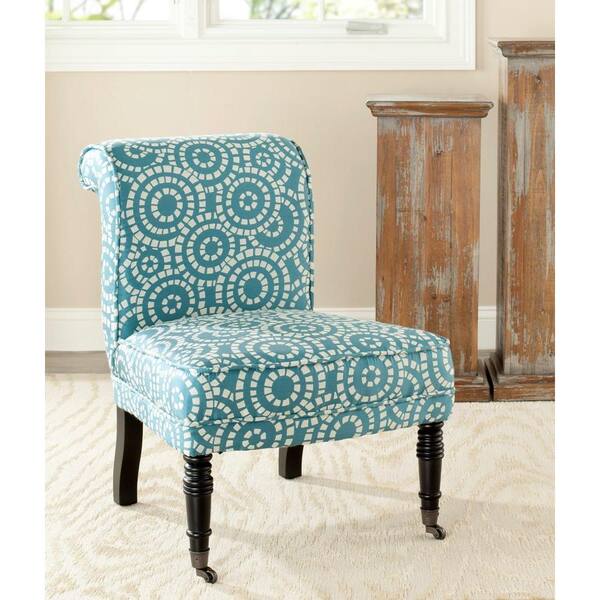 Safavieh Orson Blue & White Polyester Side Chair
