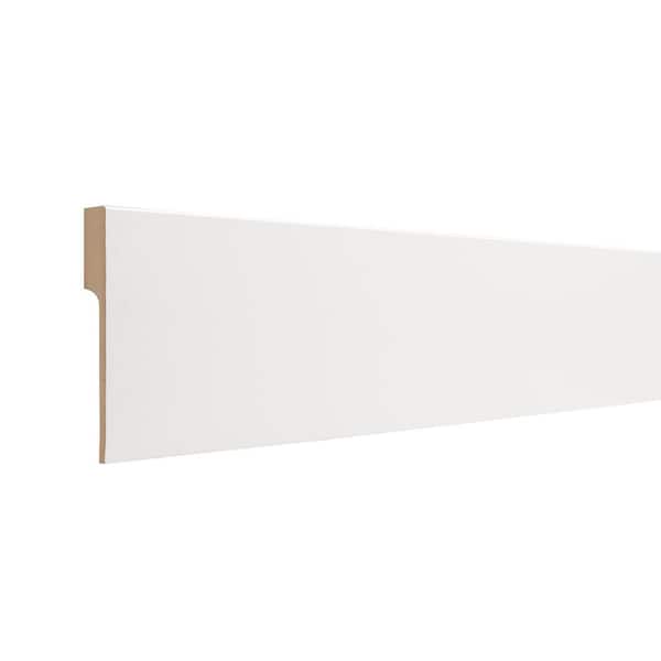 .875 in. D x 7.5 in. W x 48 in. L Primed MDF CoverTrim Baseboard Moulding