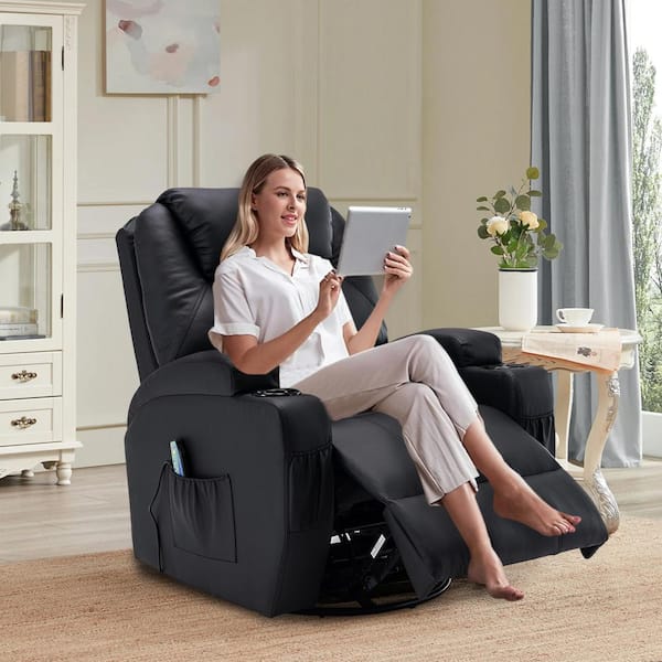 black modern recliners