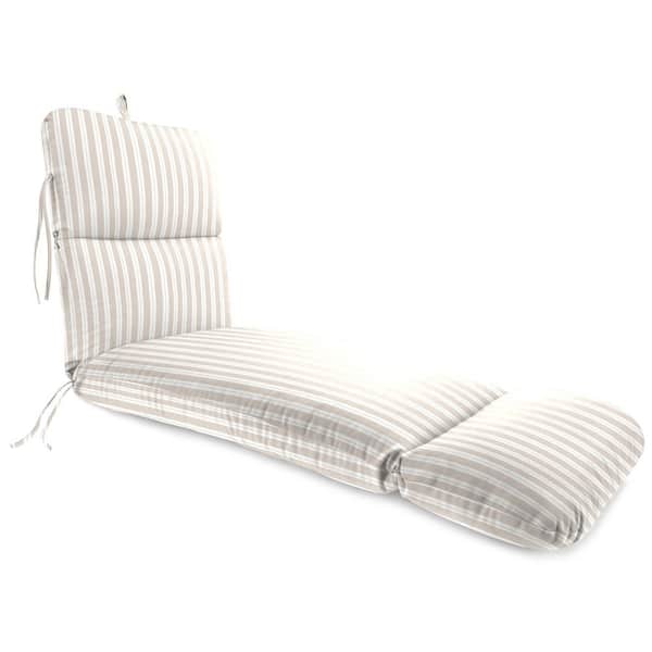 Jordan Manufacturing 74 in. L x 22 in. W x 5 in. T Rectangular Outdoor Chaise Lounge Cushion in Swain Sand and White