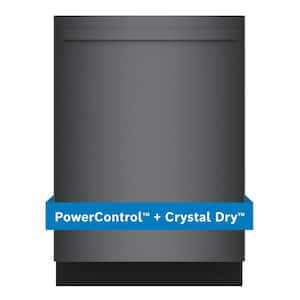 Bosch 800 Series 24 in. Black Stainless Steel Top Control Tall Tub