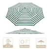 Sudzendf 10 ft. Tiers Umbrella Cover Replacement in Green Stripe TOUTD710 -  The Home Depot