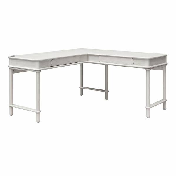 CosmoLiving by Cosmopolitan Selena Lifttop L Desk, Rustic White