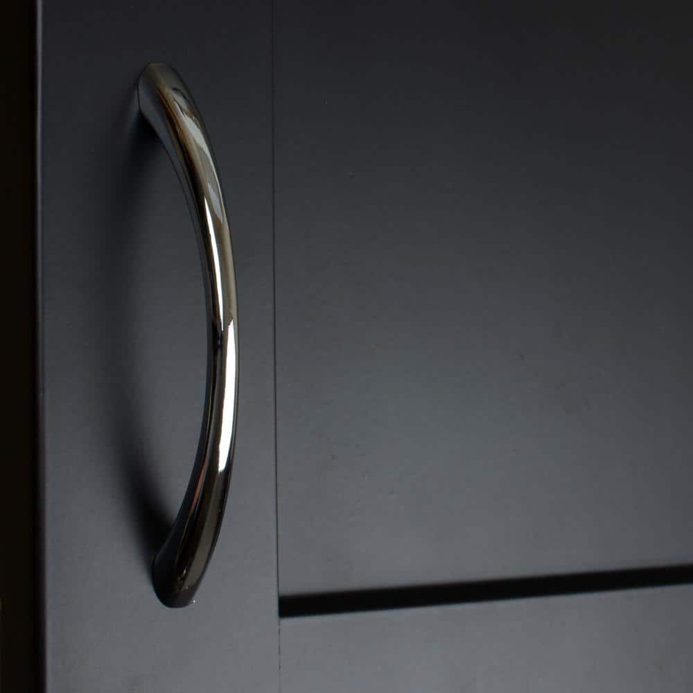 Polished Chrome Modern Arch Cabinet Pull with Mounting Hardware