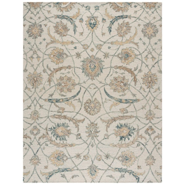Metro 9 ft. x 12 ft. Ivory/Gray Persian Area Rug