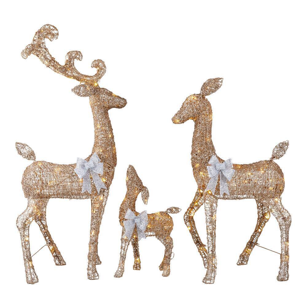 Home Accents Holiday 3Piece Misty Glimmer LED Deer Scene TY4582011