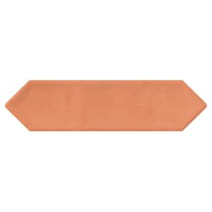 Ceramic Picket Hexagon Subway 3"x 12"x 10mm Wall Tile Sample - Coral (1 Tile PC/Each)