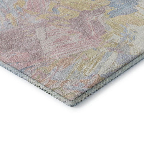 Mayfield Premium Machine Washable Abstract AMF1713 Sky 8 ft. x 10 ft. Area Rug