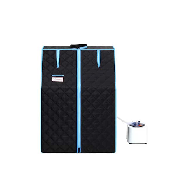 Portable Half body Black Steam Sauna Tent with PVC Pipe Connector and Fast Heating for Personal Relaxation, Detox