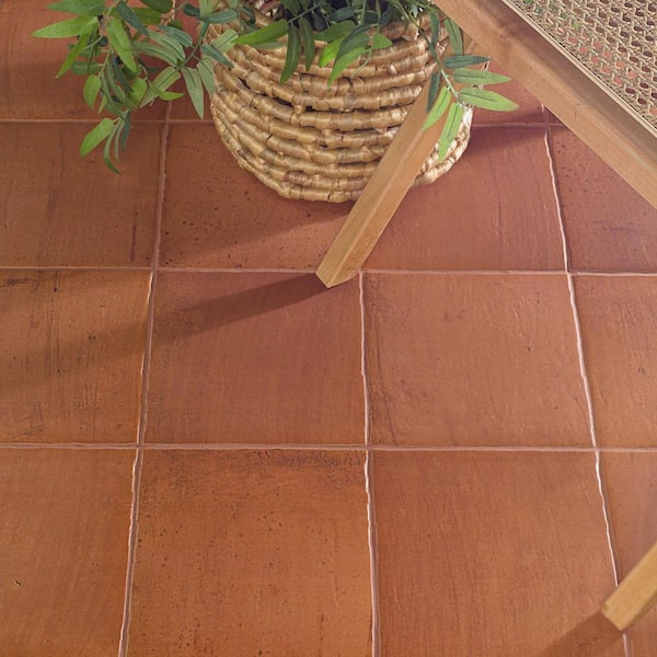 Sienna Terracotta Canyon 8.85 in. x 8.85 in. Matte Porcelain Floor and Wall Tile (8.69 sq. ft./ Case)