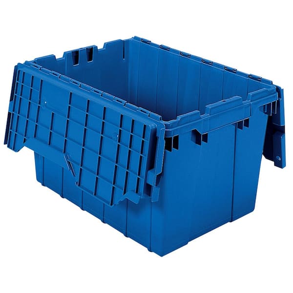 Akro-Mils Attached Lid Containers, Flip Totes