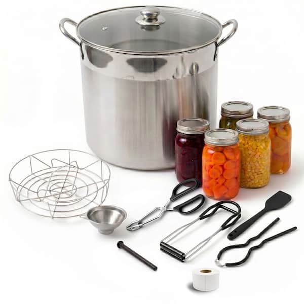 10-Piece Stainless Steel Canning Pot with Canning and Preserving Tools