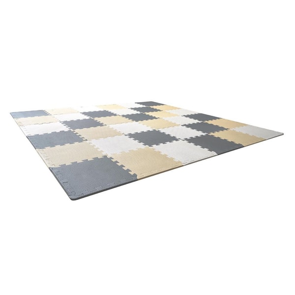 36 Tiles Kids Play Mat, 0.4 in. Toddler Play Mat, EVA Foam, 12 x 12 in., Interlocking Toddler Mats (36 Pcs, 36 sq. ft. )