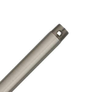 12 in. Brushed Nickel Extension Downrod for 10 ft. ceilings