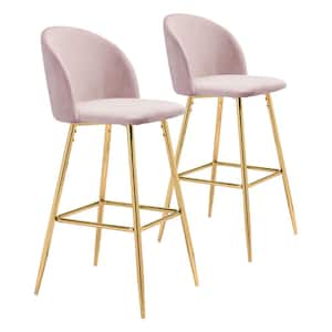 pink and white bar stools