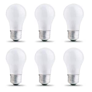 25-Watt Soft White (2700K) A15 Frosted Glass E26 Base Dimmable Incandescent Appliance Light Bulb (6-Pack)