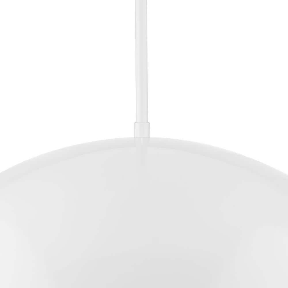 Perimeter 23.62" White Bowl Pendant with Brushed Nickel Finish