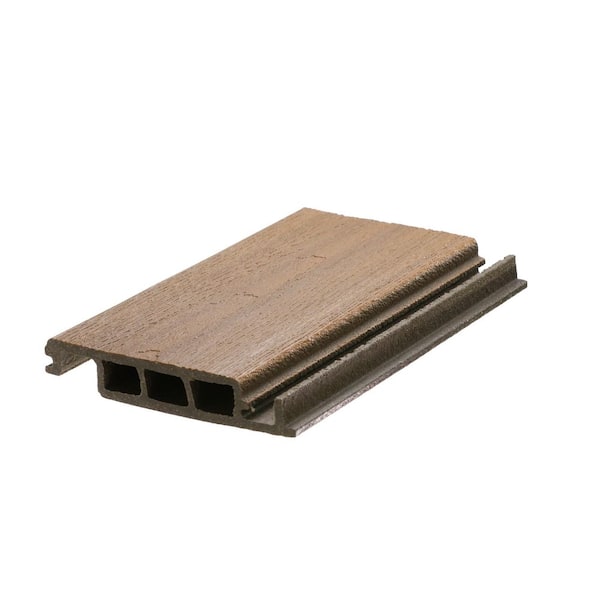 Water-Shedding 1 in. x 6 in. x 20 ft. Warm Cedar Interlocking Composite Deck Board