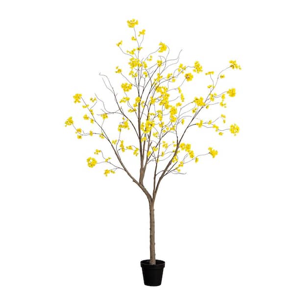 Nearly Natural 8 ft. Artificial Bellflower Tree