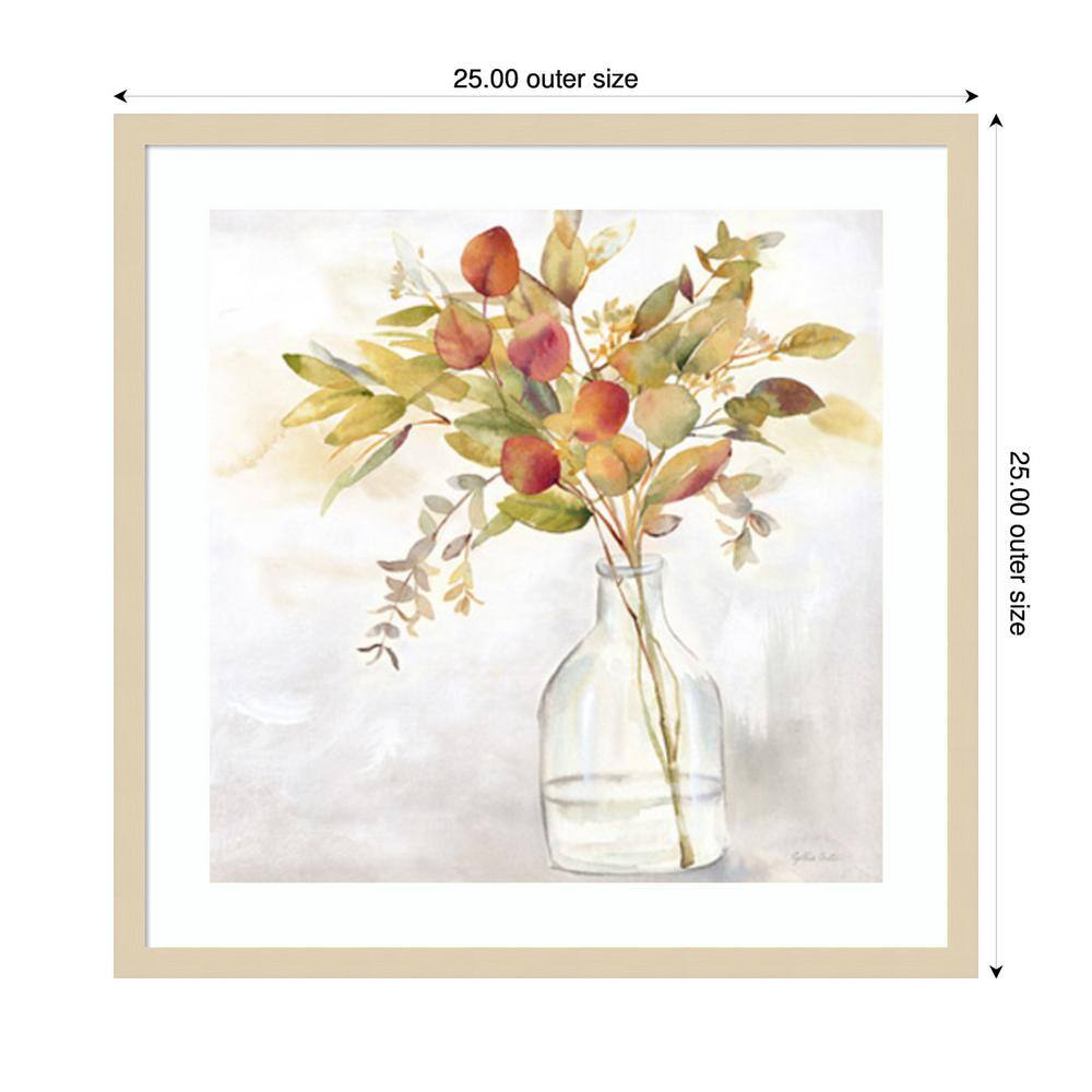 Eucalyptus Vase Fall I Framed Graphic Art Print in Natural Wood