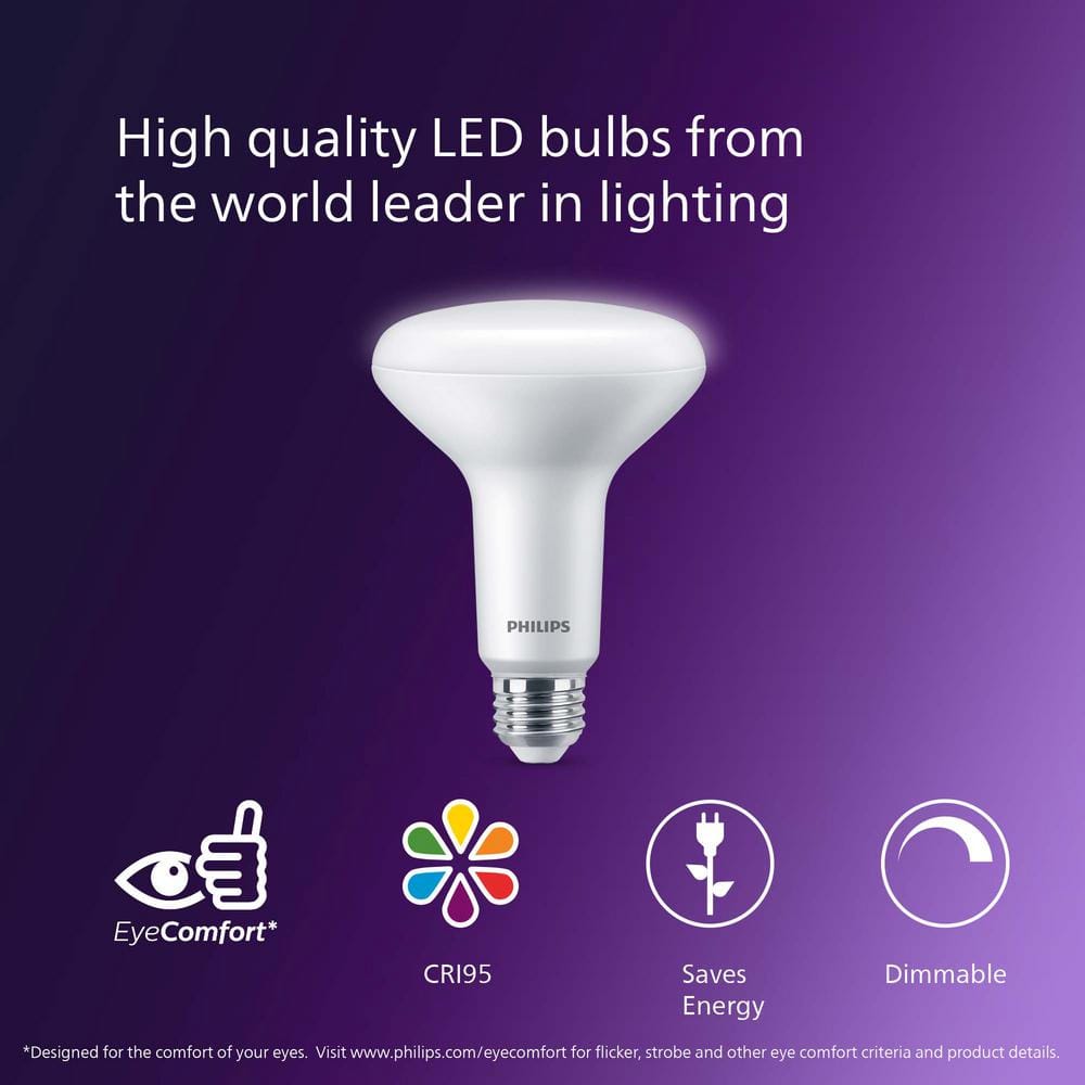 Philips Ultra Definition 65W Dimmable Daylight LED Flood Light Bulbs