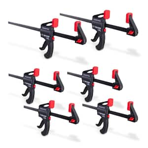 6 in. and 12 in. Quick Release Bar Clamp Set, with 12 in./18 in. Spreader, 6-Pieces Set