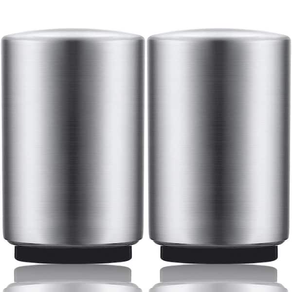 2-Piece Silver Stainless Steel Automatic Bottle Opener with Magnetic Cap Catch for Beer, Wine and Soda Set of 2
