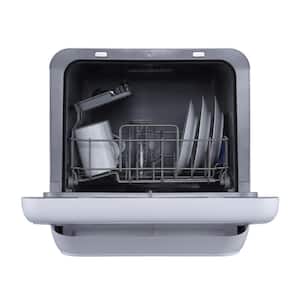 17 in. White Countertop Dishwasher with 2-Place Setting Capacity