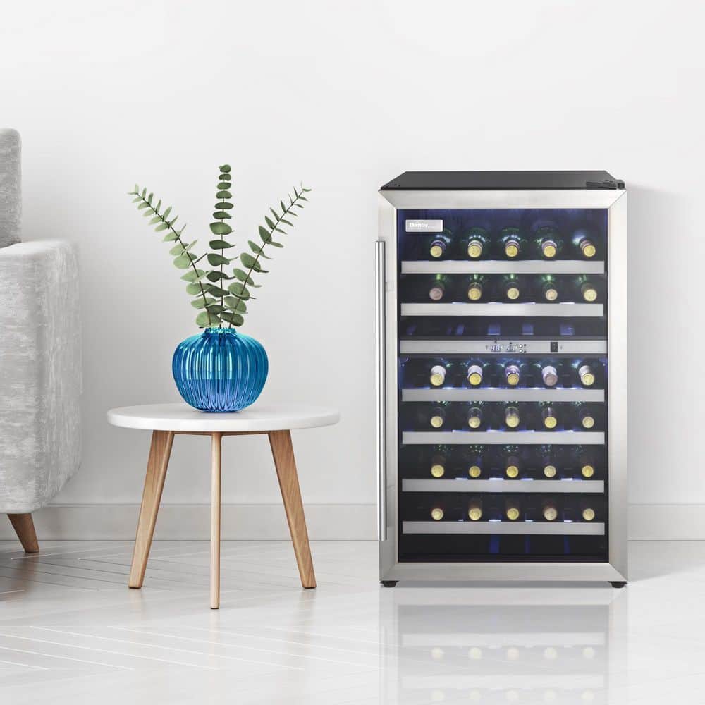 Stainless Steel Dual-Zone 38-Bottle Wine Cooler