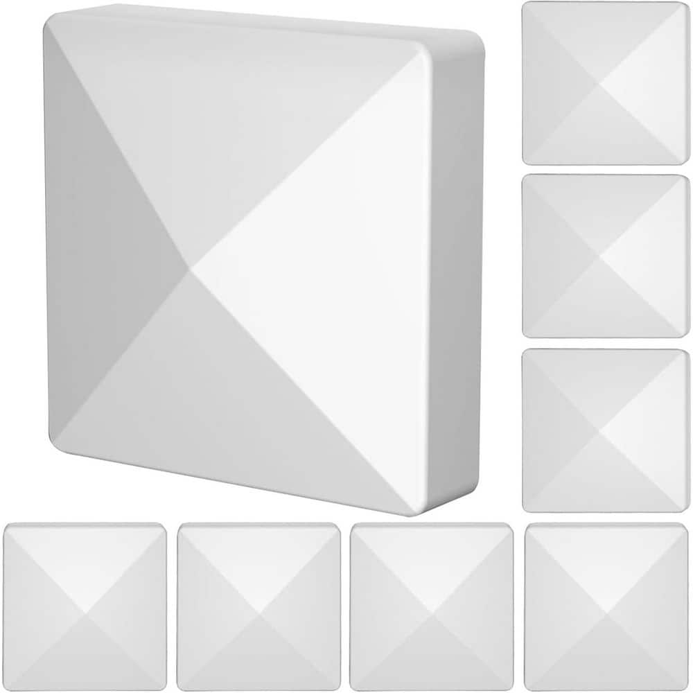 Vinyl Fence Post Caps White Decorative Pyramid Cover for Fence Deck Mailbox Posts Outdoor Use (8-Pack) price history on PriceWatchPro