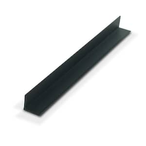 3/4 in. D x 3/4 in. W x 36 in. L Black Styrene Plastic 90° Even Leg Angle Moulding 12 Total Lineal Feet (4-Pack)