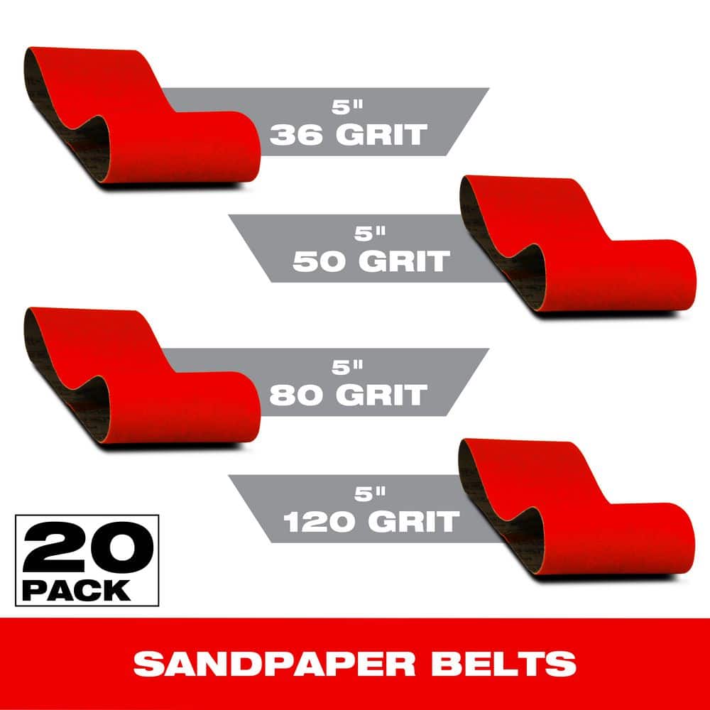 3 in. x 21 in. 36-Grit, 50-Grit, 80-Grit and 120-Grit Sanding Belts (20-Pack) price history on PriceWatchPro