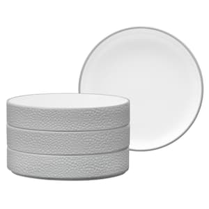 Colortex Stone Grey Porcelain Deep Plate 7-1/2 in. (Set of 4)